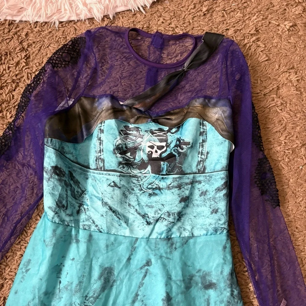 Disney Descendants 2 Costume Dress XL 14-16 Purple Blue Pirate Halloween